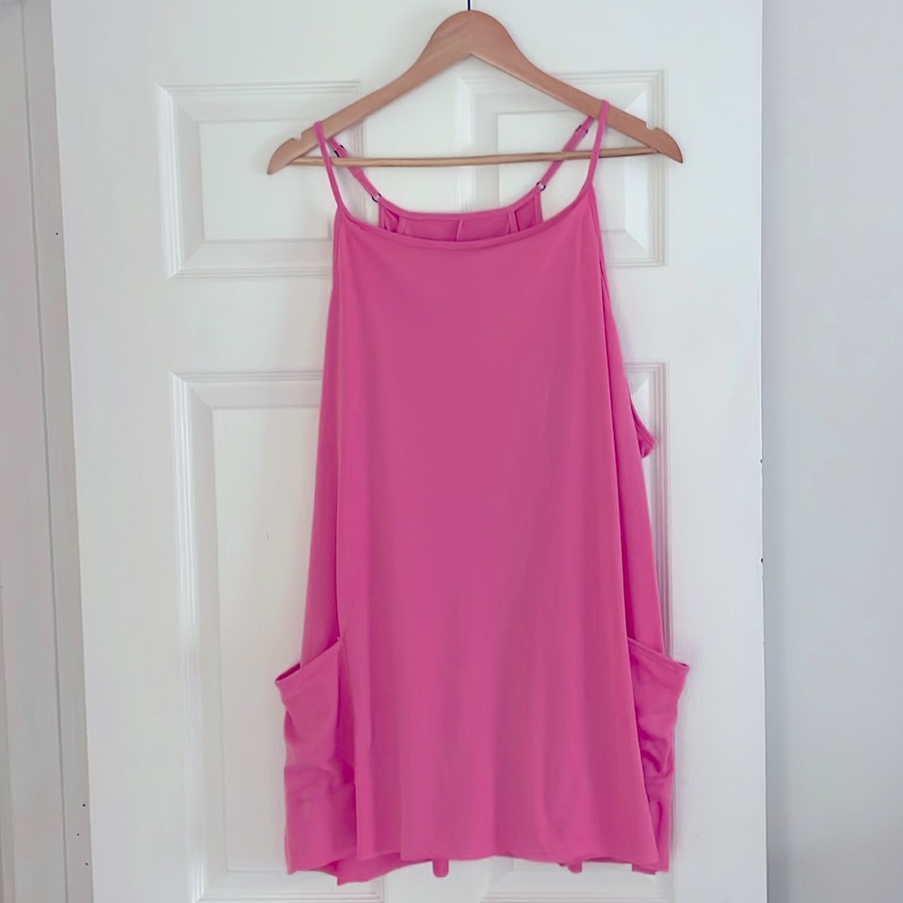 Summer mini romper dress in pink